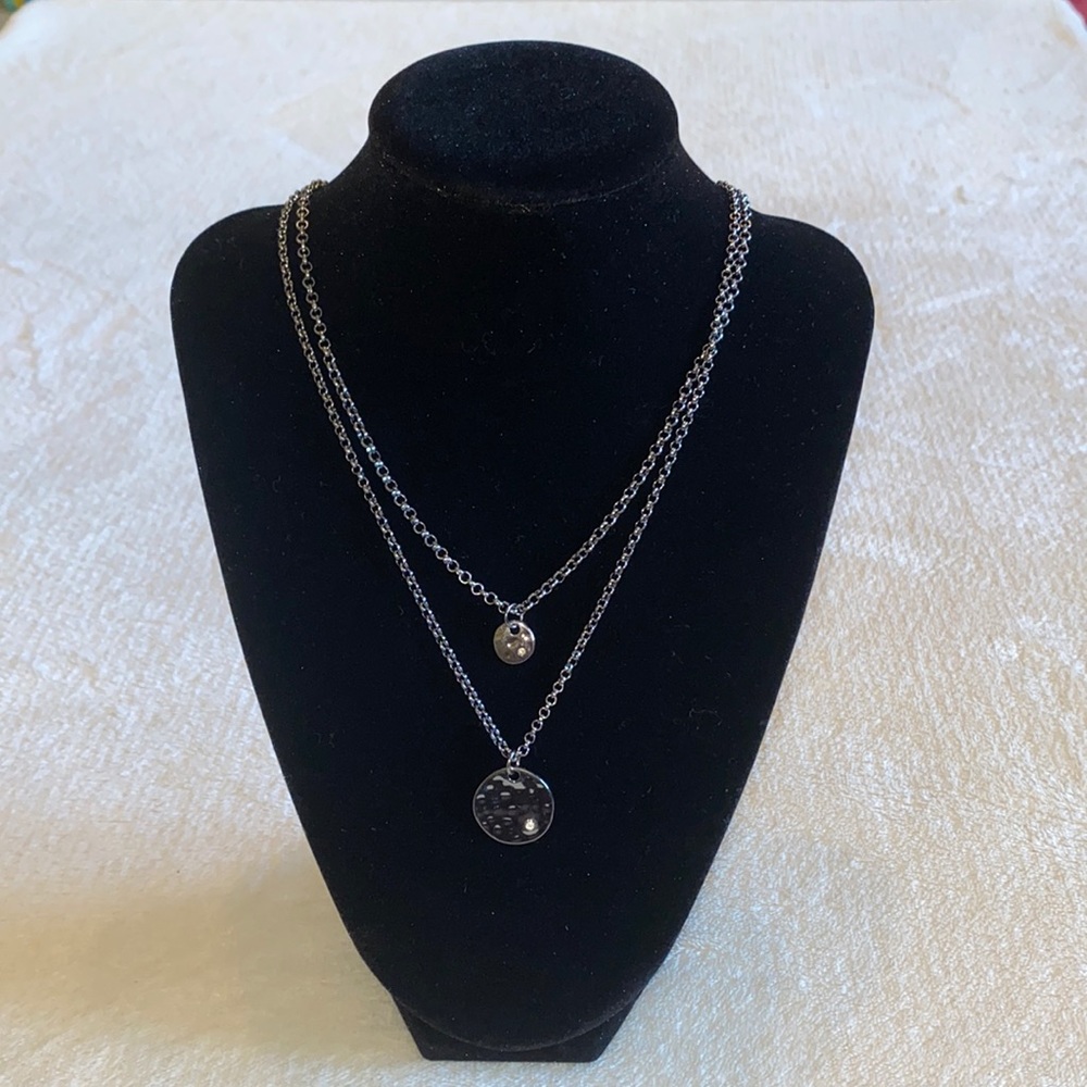 Hematite Double Necklace Jewelry Set